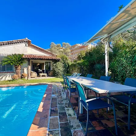 빌라 Avec Piscine Privee A Les Pins - 4 Minutes A Pieds Des Plages