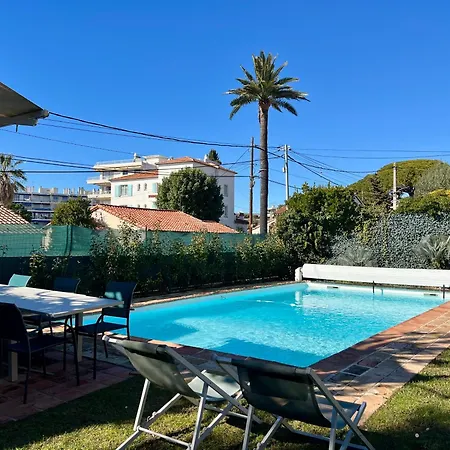 빌라 Avec Piscine Privee A Les Pins - 4 Minutes A Pieds Des Plages *